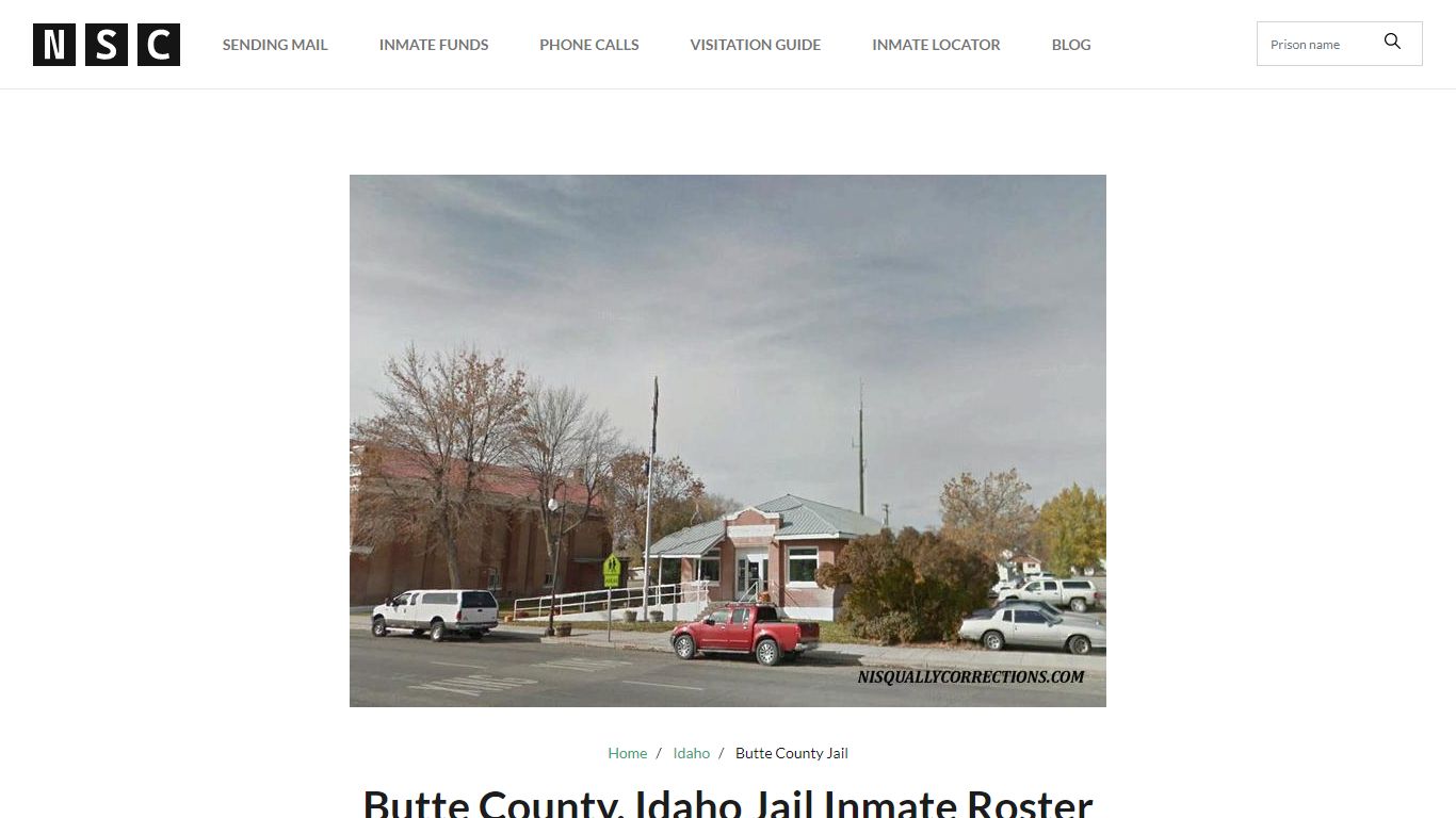 Butte County, Idaho Jail Inmate Roster - Nisqually Corrections